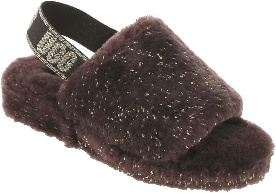 アグ] レディース Fluff Yeah メタリックスパークル スリッパ